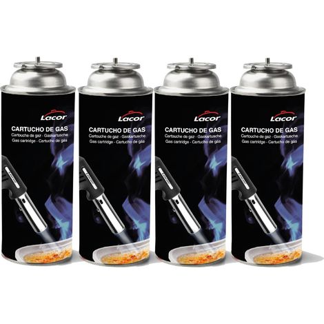 LACOR 68947 - JEU DE 4 CARTOUCHES À GAZ (GPL), UNIVERSELLES, 220 G 420