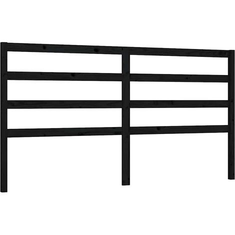Maison Exclusive - Cabecero de cama madera maciza de pino negro 2 (1/5)