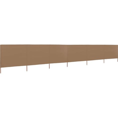 Paravent Cloison de séparation 6 panneaux, Pour Jardin, Balcon, Terrasse Tissu 800 x 120 cm Taupe OIB8968E (1/5)