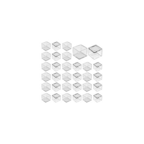 Embouts de pieds de chaise, chaussettes de chaise en silicone, patins de tabouret pour pieds carrés de 25 mm (32 pièces) - Crezuo (1/4)