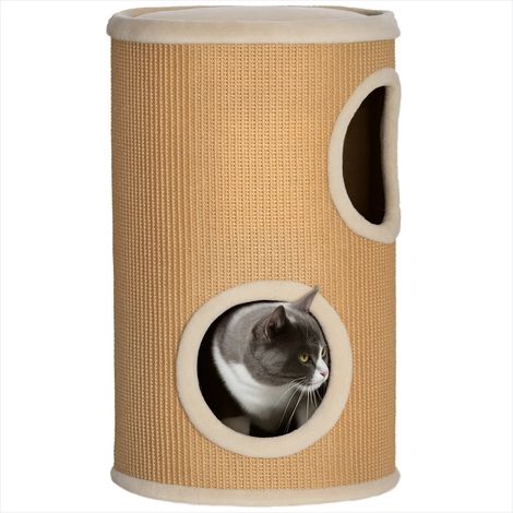 Arbre à chat Tour à griffer pour chat 2 niveaux avec sisal (1/5)
