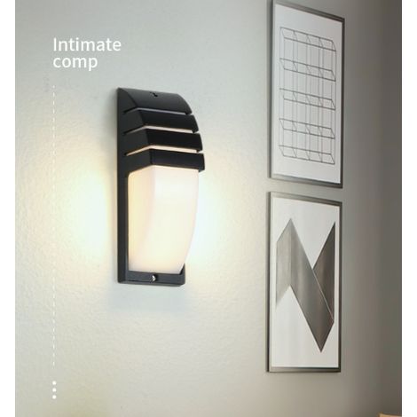 9W LED-Wandleuchte, moderne Wandlampe, immer eingeschaltet, weißes Licht, wasserdichtes Nachtlicht für Garten, Balkon, Terrasse, Korridor, Patio, Außenwand.