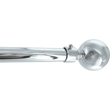 Utilia BASTONE PER TENDE GLOBO Estensibile cm. 71÷122 col. Acciaio