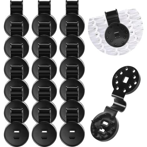 Clip per rete ombreggiante, clip per tessuto ombreggiante, confezione da 100 pezzi, con elementi di fissaggio per teloni, adatte per il fissaggio di reti e tessuti per tende da sole da giardino e pati (1/4)