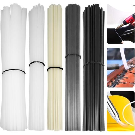 140 Pcs Baguette de Soudure Plastique, ABS/PVC/PE/PP Plastique Baguette de Soudure, 200mm Baguette Soudage Plastique pour Réparations de Soudure Plastique (4 Couleurs) (1/5)