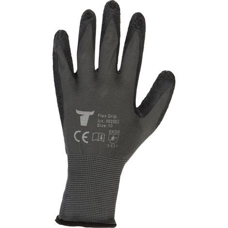 STIER Montagehandschuh, 12 Paar, Flex Grip, Größe 9, hochwertige Naturlatexbeschichtung, Exzellentes Tastgefühl, Schutz vor Flüsskeiten und Kälte, gute Abriebfestigkeit (1/4)