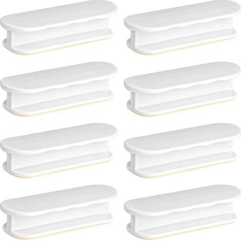 8 Pcs Poignées de Porte de Balcon Adhésives, Poignee de Meuble Cuisine Blanches, Bouton Poignées de Porte de Balcon Extérieures, Poignee Tiroir Armoire Placard Fenêtres Commode Portes en Verre (1/5)
