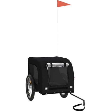 Remorque de vélo pour animaux de compagnie noir