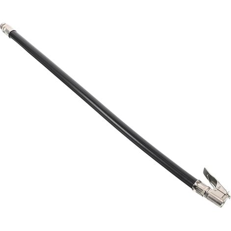 Manguera para inflar neumáticos con boquilla de manómetro, de caucho y metal. (1/5)