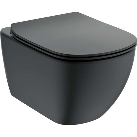 Ideal Standard Tesi - Inodoro suspendido con asiento softclose, Aquablade, negro T3546V3 (1/5)