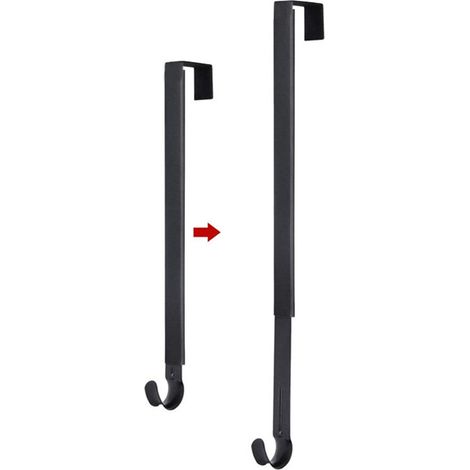 Verstellbarer, wandmontierter Hänge-Blumenstraußhalter aus Metall – Schwarz oder Weiß – 38 bis 64,7 cm – 1 Haken (1/5)