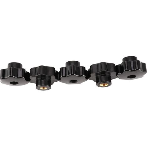 5 Pièces Écrou à 7 Branches CM12x50, Bouton de Serrage Fileté Femelle pour Machines Industrielles