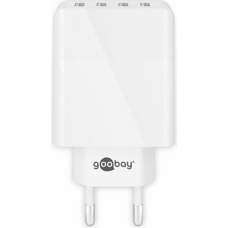 GOOBAY USB-Lader 44962, 4-fach, 3 A, 30 W, weiß