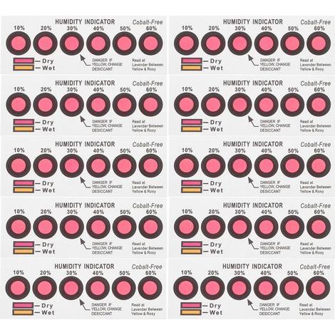 50 Stück Feuchtigkeitsindikatorkarten 10 60 Luftfeuchtigkeit (1/5)