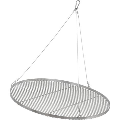 BBQ-Toro griglia rotonda in acciaio inox Ø 80 cm Griglia con sospensione a fune girevole