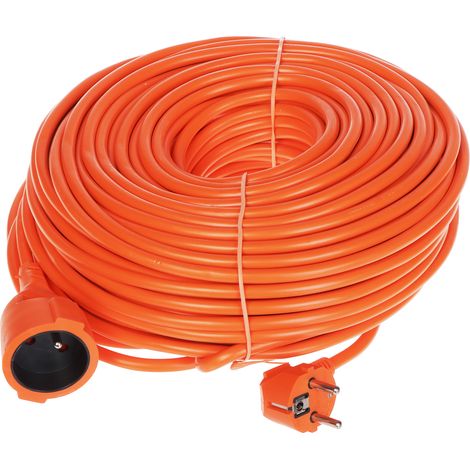 Cable de extensión con toma de tierra PS-3X1.5-50M/Naranja 50m
