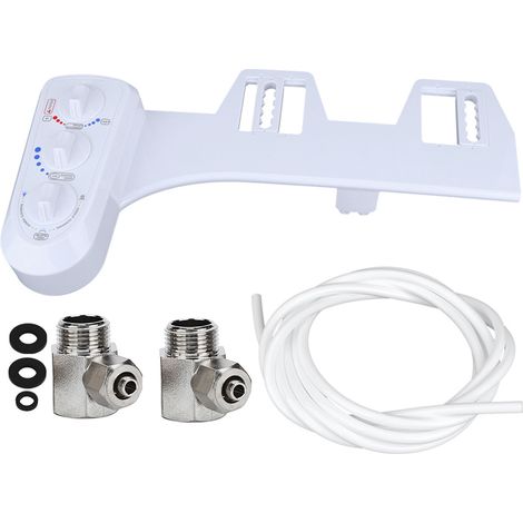 Bathroom Intelligent NonElectric Cold Hot Water Toilet Bidet Sprayer Set with Double Nozzle(Asia Australia UK: 1/2 Thread ) (1/5)