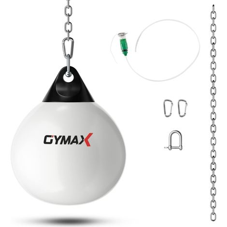 COSTWAY Saco de Boxeo con Agua, Bolsa de Boxeo para Agua de 45 cm y 50 kg con Cadena de Metal Ajustable, Manguera de Inyección de Agua, Bolsa de Entrenamiento Acuático para Adultos y Niño (1/5)