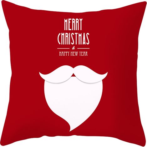 Housse De Coussin Noel - Motif Sapin De Noel Flocon De Neige Pere Noel - 45 x 45 Cm - Lin - Pour Canapé Salon - Lot De 1 (1/4)