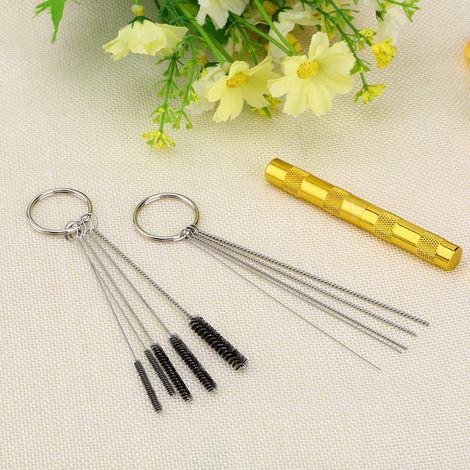 Kit d'outils de nettoyage et d'entretien pour pistolet à peinture avec aiguilles et brosses en acier inoxydable (1/3)