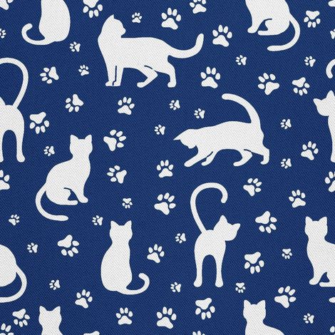 Tissu d'extérieur décoratif Oxford - motif chat et pattes (1/5)