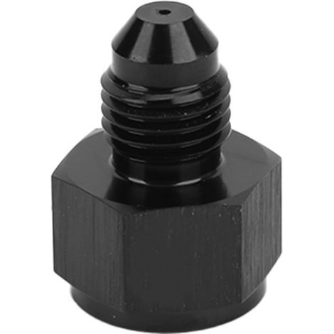 Universeller Öldrosseladapter -4 Innengewinde auf Außengewinde, Adapter aus weichem Kohlenstoffstahl für schwarze Turbolader (1/5)