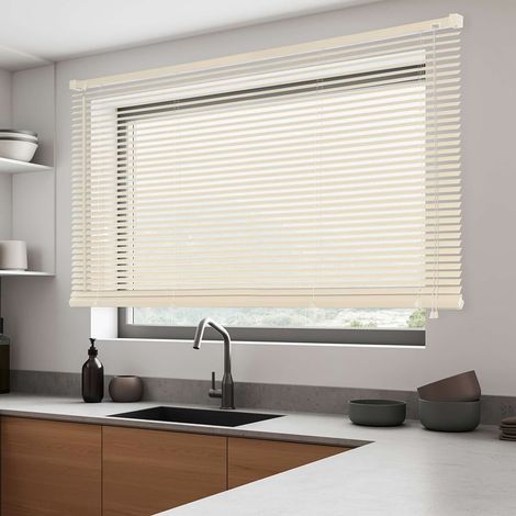 TrAdE Shop Traesio - Tenda Veneziana Beige In Pvc 100x160cm Per Portafinestra Finestra Parasole Tpl41 037901 - (1/5)