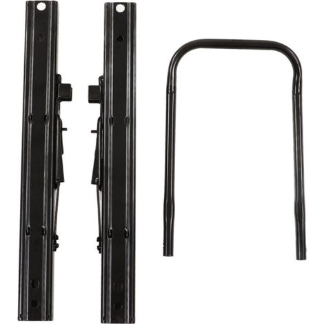 Ensemble de glissières de siège en acier à double rail Double verrouillage réglable rail de glissière de siège pour camping-cars bateaux camions (1/5)