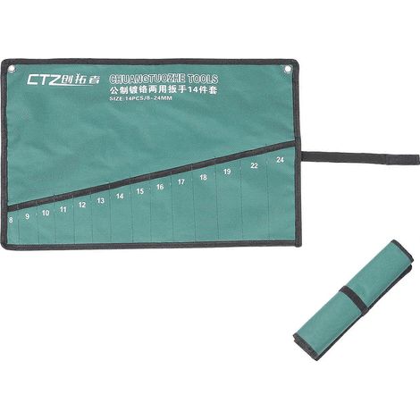 Sacoche enroulable pour clés à molette, pochette de rangement pour outils, sac enroulable pour clés à molette à la maison (1/5)