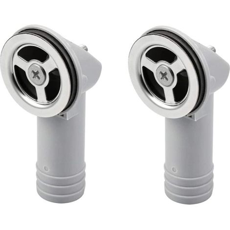 Ensemble de 2 accessoires pour évier de cuisine – Raccord de trop-plein rond – Raccord rond pour la maison, l'hôtel, le centre commercial - Crezuo (1/4)