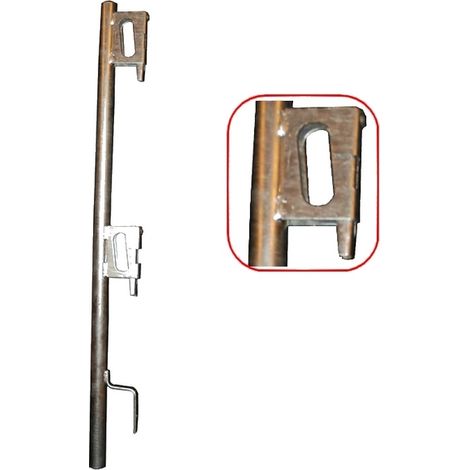 Potelet à bloqueur galvanisé pour garde-corps 2 positions - Ø 40 mm