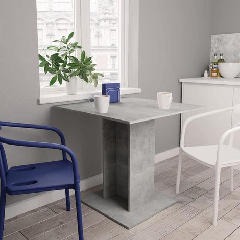 Esstisch 80x80 cm Betongrau Säulentisch Holzwerkstoff Küche Esszimmer (1/5)