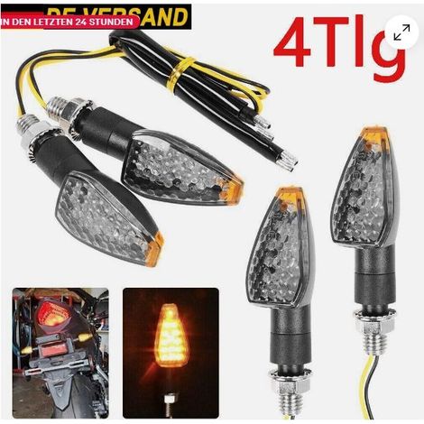 4 clignotants LED 12 V pour moto, homologués CE, mini-feux universels pour scooter (1/5)