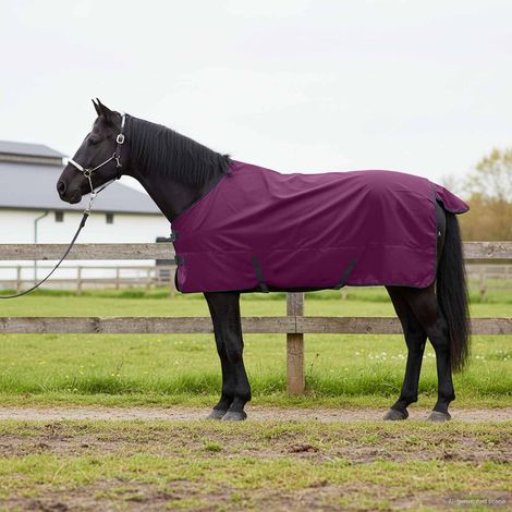 Pferdedecke Dunkelgrün und Schwarz 125 cm Polyester