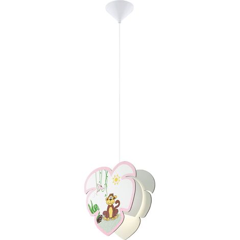 Suspension pour enfants salle de jeux éclairage de plafond motif singe fille suspension lampe EGLO 96951 (1/2)