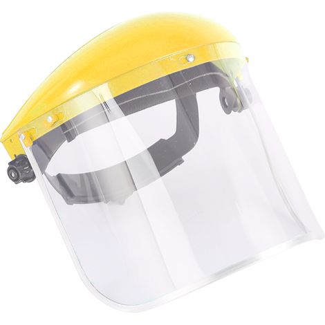 1 écran de protection polycarbonate jaune avec bordure aluminium, résistant chaleur et projections, pour soudage et chantier (1/5)