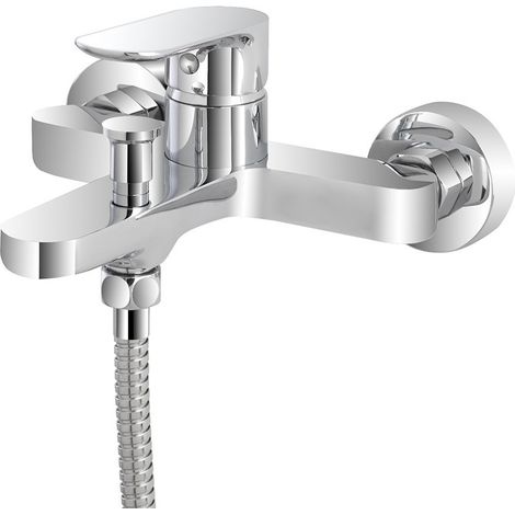 Miscelatore Cromato per Vasca Monocomando con Duplex e Doccetta (1/2)