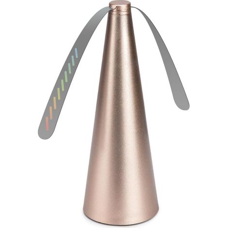Éventail anti-mouches anti-mouches, ventilateur anti-mouches, ventilateur de répulsif anti-mouche portable, ventilateur de table, pour table, terrasse, restaurant, batterie requise (1, doré) (1/5)