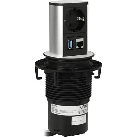 Bachmann Elevator regleta negra con USB 3.0 y RJ45