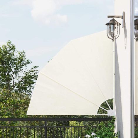 vidaXL Toldo lateral plegable de balcón color crema 140x140 cm (1/5)