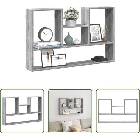 vidaXL Wandregal Grau Sonoma 99x15x60 cm Holzwerkstoff (1/5)