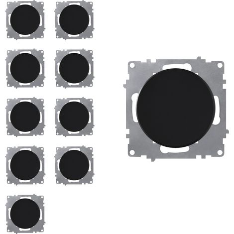 Interrupteur simple allumage (lot de 10) - noir
