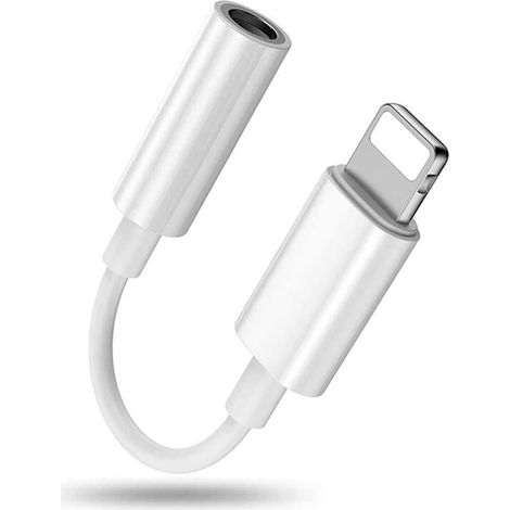 Adaptateur de Casque pour iPhone Adaptateur vers Jack 3,5 mm Aux Audio Convertisseur d'écouteurs Compatible pour iPhone 13/12/11/ XS Max/XS/XR/X/8 Plus/7 Plus/7 Compatible avec Tous Les systèmes iOS (1/5)