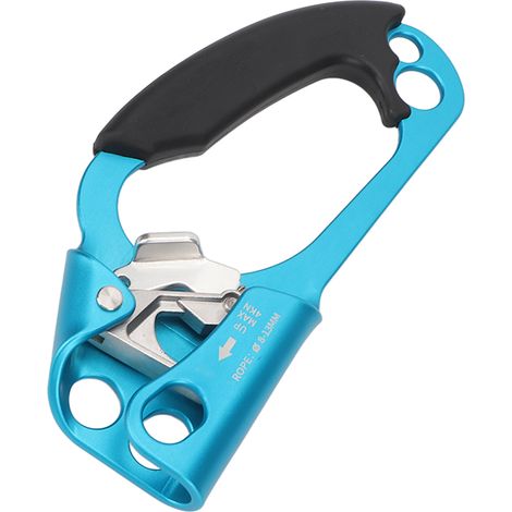 Ascenseur de Corde d'Escalade, Poignée Ergonomique Antidérapante, Équipement Bleu pour Via Ferrata (1/5)