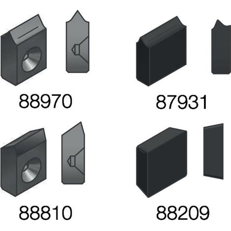 Röhm Hartmetall-Mitnehmer-Platten Größe 6x3,2 Rechts- und Linkslauf - 088970