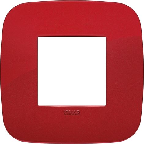 Placca Round 2M rosso scatola rotonda Vimar Arkè 19672.85