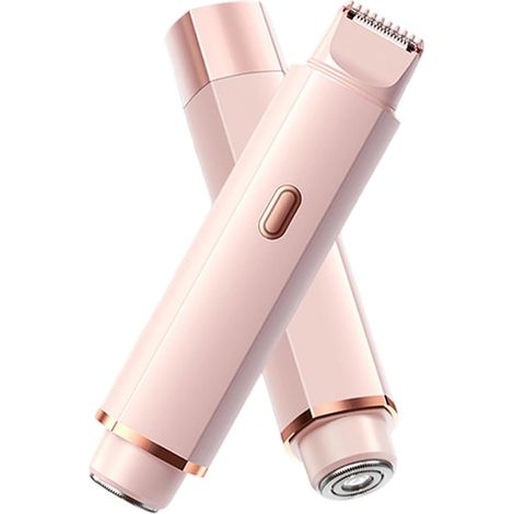 Cortapelos Mujer 2 En 1 - Cabezal Doble Facial Y Corporal - Impermeable Ip67 - Batería Recargable Usb Tipo C - 90 Min Uso - Rosa (1/5)