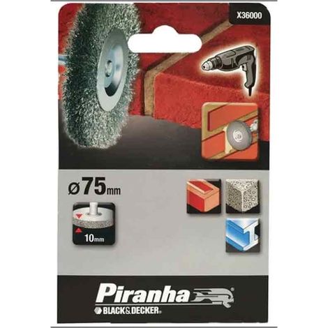 Spazzola circolare per trapani 75 x 10 mm Black and Decker