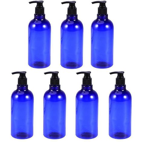 Lot de 7 flacons-pompes en plastique (1/2)
