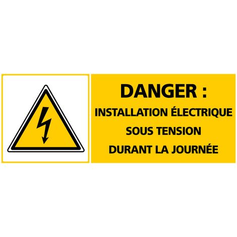 ETIQUETTE PHOTOVOLTAIQUE INSTALLATION ELECTRIQUE (C1167). A l'unité .  - A l'unité (1/5)